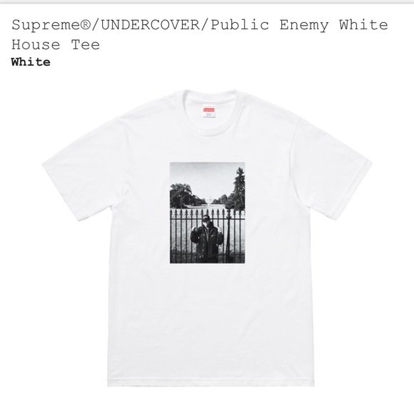 supreme x undercover x public enemy tee